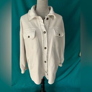 Free People Cream Teddy Jacket